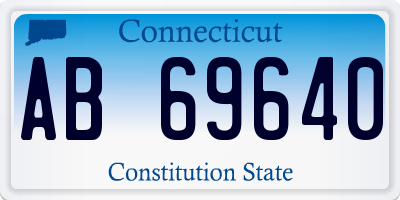 CT license plate AB69640