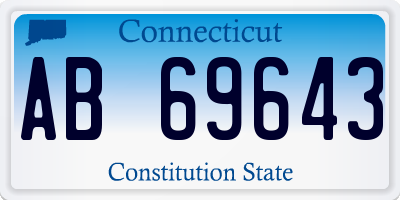 CT license plate AB69643
