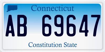 CT license plate AB69647