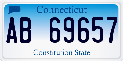 CT license plate AB69657