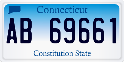 CT license plate AB69661