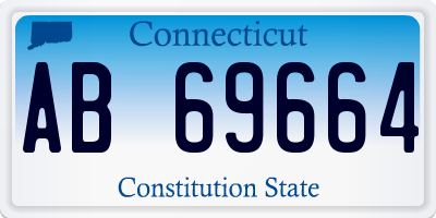 CT license plate AB69664