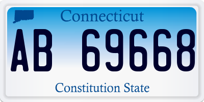 CT license plate AB69668