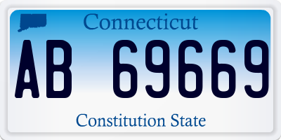CT license plate AB69669