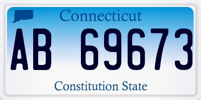 CT license plate AB69673
