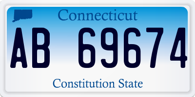 CT license plate AB69674