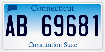 CT license plate AB69681