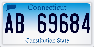 CT license plate AB69684