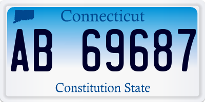 CT license plate AB69687