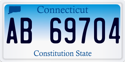CT license plate AB69704