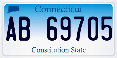 CT license plate AB69705