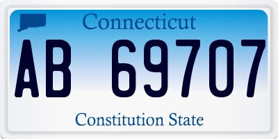 CT license plate AB69707
