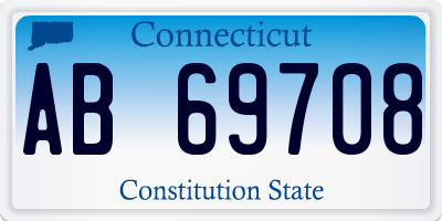 CT license plate AB69708