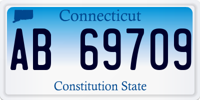 CT license plate AB69709
