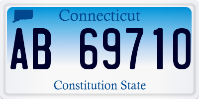 CT license plate AB69710