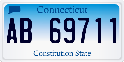 CT license plate AB69711