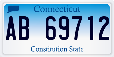 CT license plate AB69712