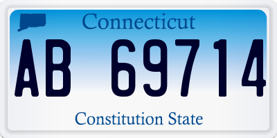 CT license plate AB69714