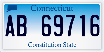 CT license plate AB69716