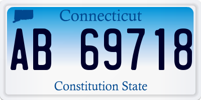 CT license plate AB69718