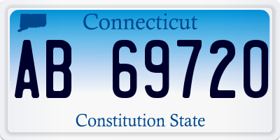 CT license plate AB69720