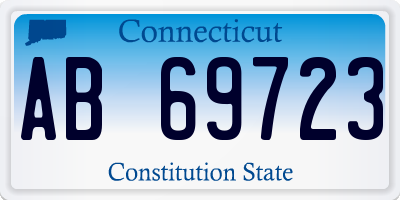 CT license plate AB69723