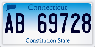 CT license plate AB69728