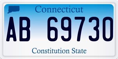 CT license plate AB69730