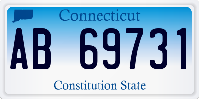 CT license plate AB69731