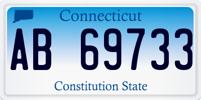 CT license plate AB69733