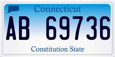 CT license plate AB69736