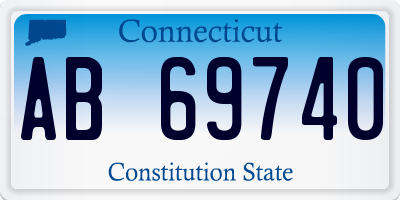 CT license plate AB69740