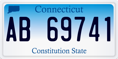 CT license plate AB69741