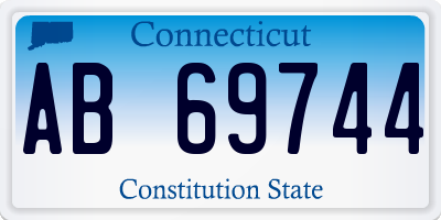 CT license plate AB69744