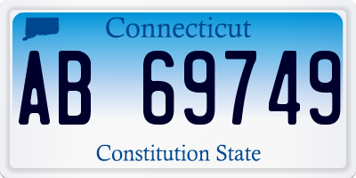 CT license plate AB69749