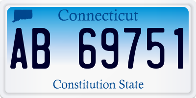 CT license plate AB69751