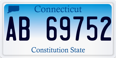 CT license plate AB69752