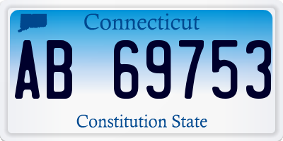 CT license plate AB69753