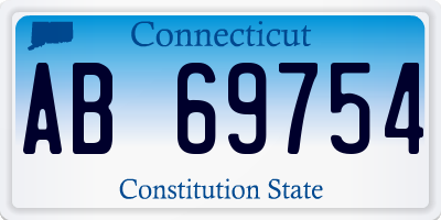 CT license plate AB69754