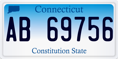 CT license plate AB69756