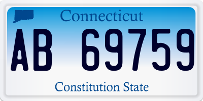 CT license plate AB69759