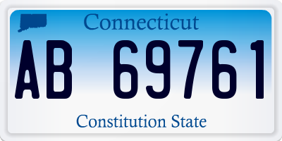 CT license plate AB69761