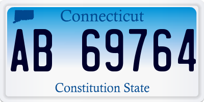 CT license plate AB69764