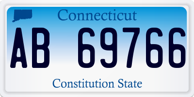 CT license plate AB69766