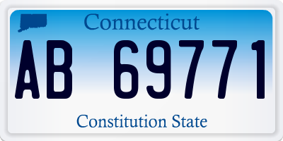 CT license plate AB69771