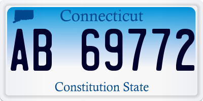 CT license plate AB69772