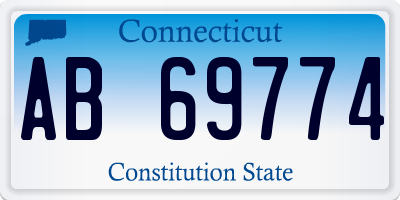 CT license plate AB69774