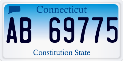 CT license plate AB69775
