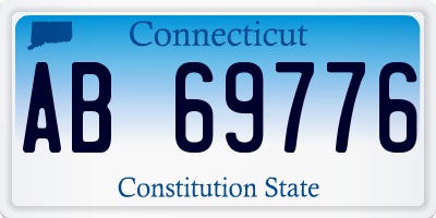 CT license plate AB69776