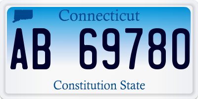 CT license plate AB69780